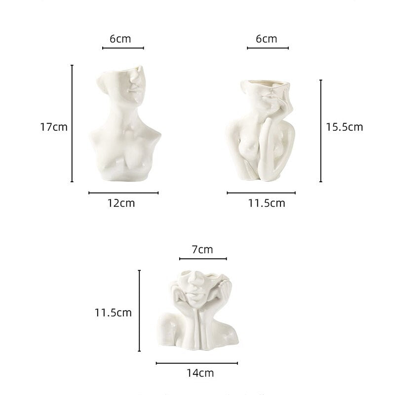Body Shape Flower Vase Moderne Vases