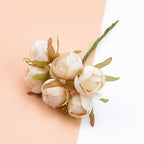 Multicolor Silk Roses Bouquet Moderne Vases