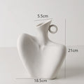 Feminine Sculpture Ceramic Vase Moderne Vases