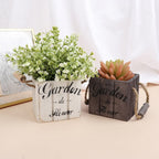 Vintage Wooden Flower Pots Moderne Vases
