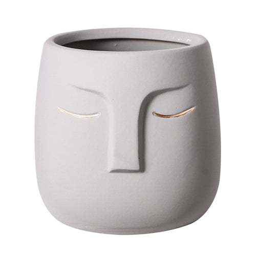 Creative Ceramic Face Vase Moderne Vases