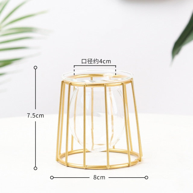 Nordic Glass and Metal Vases Moderne Vases