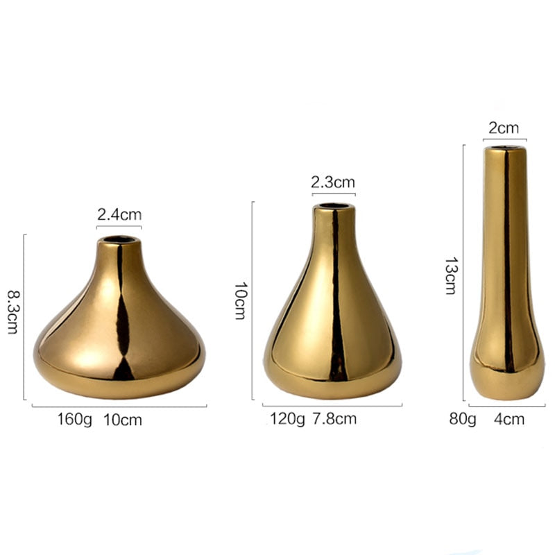Nordic Luxury Gold Plated Vase Moderne Vases