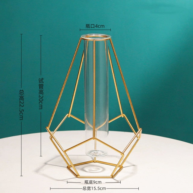 Nordic Glass and Metal Vases Moderne Vases