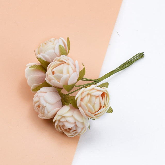 Silk Tea Buds Roses Moderne Vases