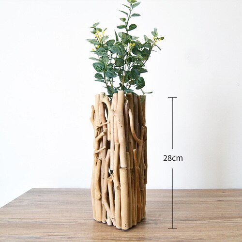 Handmade Solid Wood Rustic Vases Moderne Vases