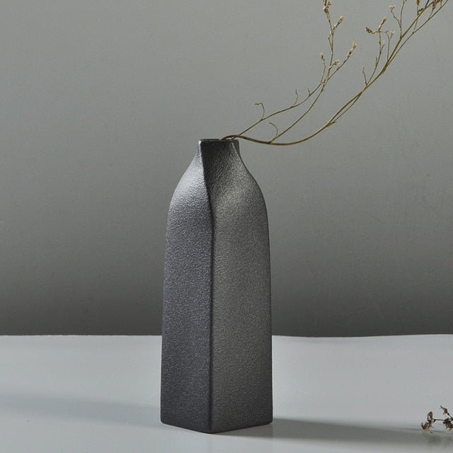 Black Ceramic Japanese Vase Moderne Vases