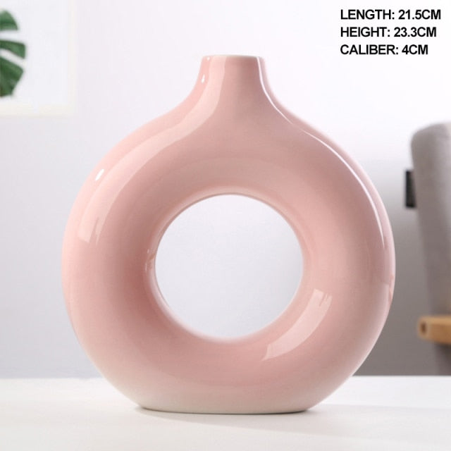 Nordic Ceramic Circular Vases Moderne Vases