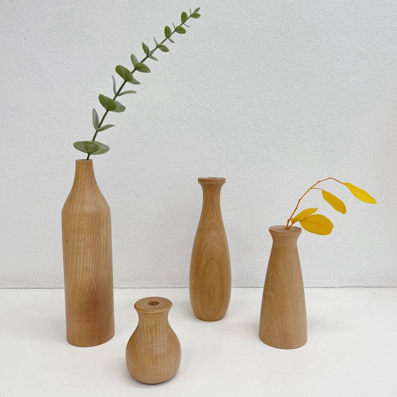 Minimalist Wooden Vases Moderne Vases