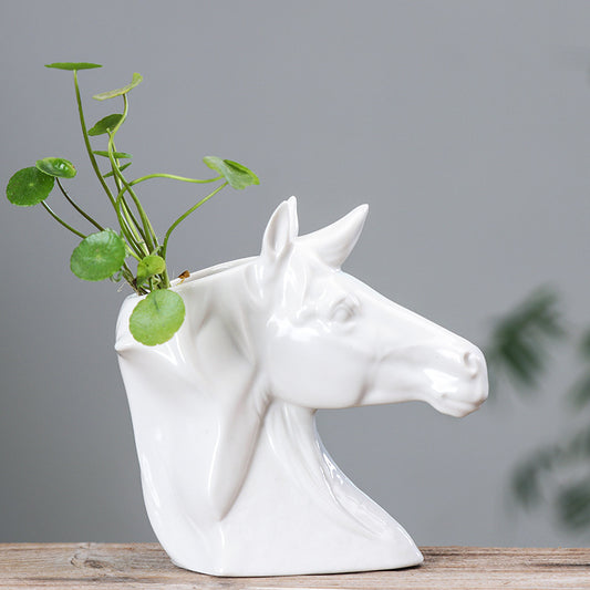 Horse and Swan Vases Moderne Vases