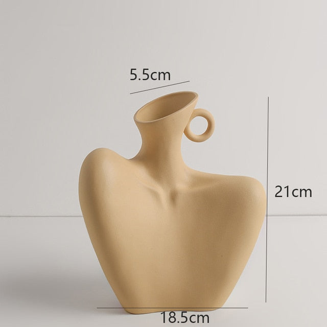 Feminine Sculpture Ceramic Vase Moderne Vases