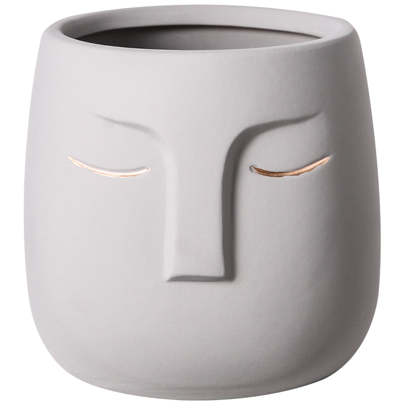 Creative Ceramic Face Vase Moderne Vases