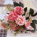 Vintage Silk Flower Bouquet Moderne Vases