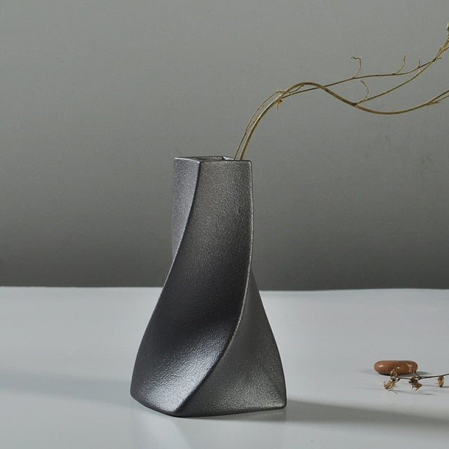 Black Ceramic Japanese Vase Moderne Vases