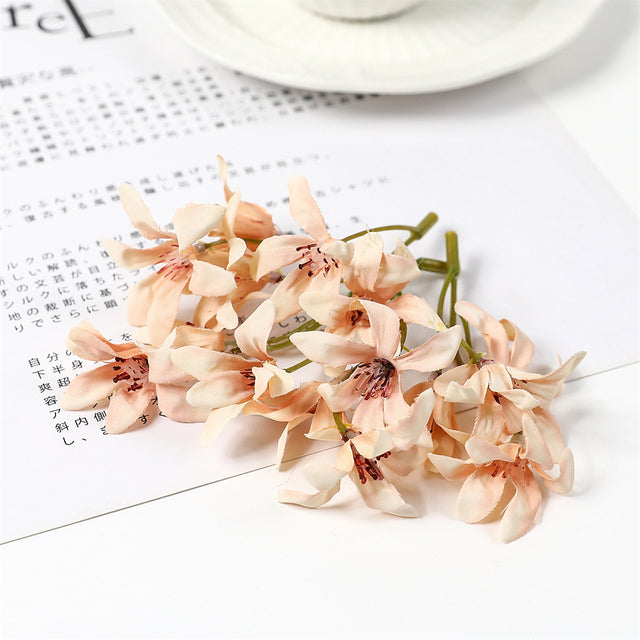 Silk Magnolia Orchids Bouquets Moderne Vases
