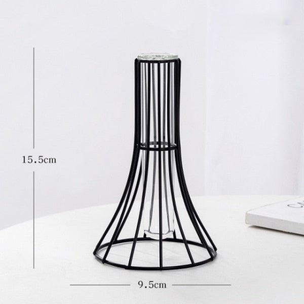 Nordic Glass and Metal Vases Moderne Vases