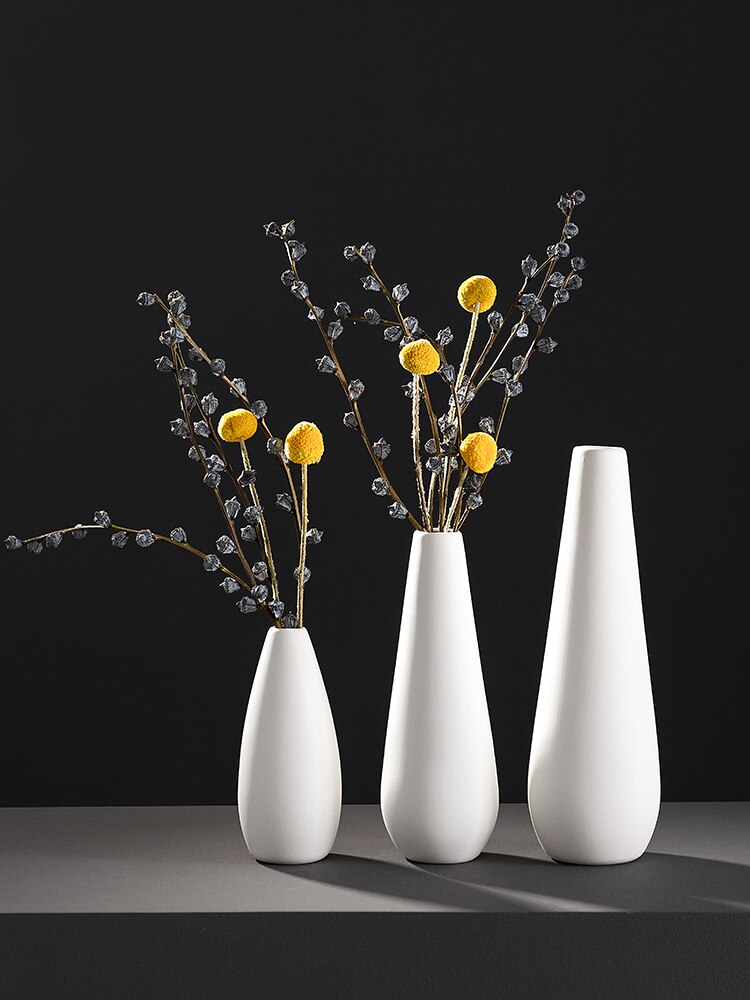 White Porcelain Flower Vases Moderne Vases